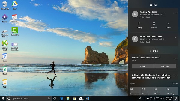 วิธีปรับแต่ง Notifications and Action Center บน Windows 10 