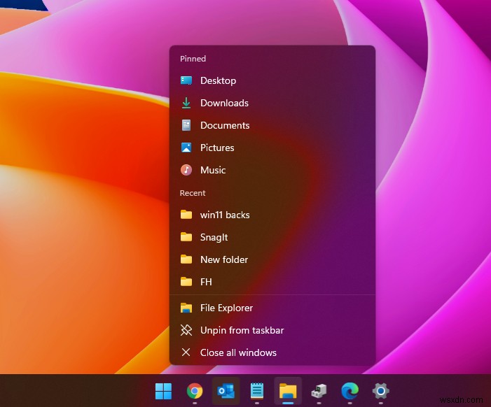 ไอคอน Taskbar Explorer Jump List ไม่ทำงานใน Windows 11/10 