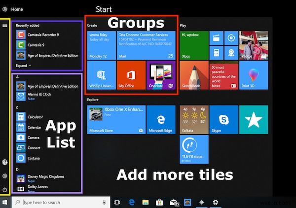 คำแนะนำในการปรับแต่ง Windows 10 Start Menu และ Taskbar 