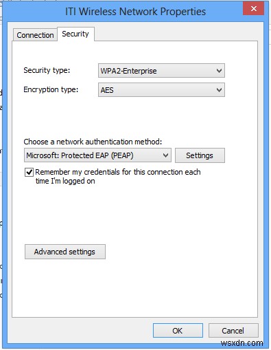 ทำให้ Windows 10 จดจำ PEAP Wi-Fi Network Authentication 