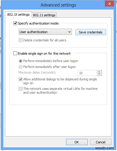 ทำให้ Windows 10 จดจำ PEAP Wi-Fi Network Authentication 