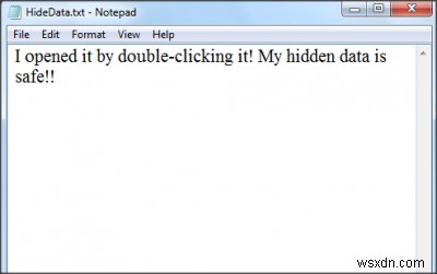 ซ่อนข้อมูลในช่องไฟล์ข้อความ Notepad ลับของ Windows 10 