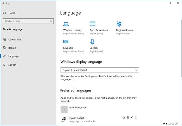 ส่วนต่อประสานผู้ใช้หลายภาษา (MUI) ใน Windows 11/10 