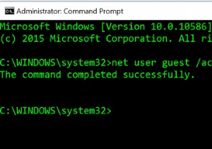 ปิดใช้งาน เปิดใช้งานบัญชีผู้เยี่ยมชมใน Windows 10 โดยใช้ Command Prompt 