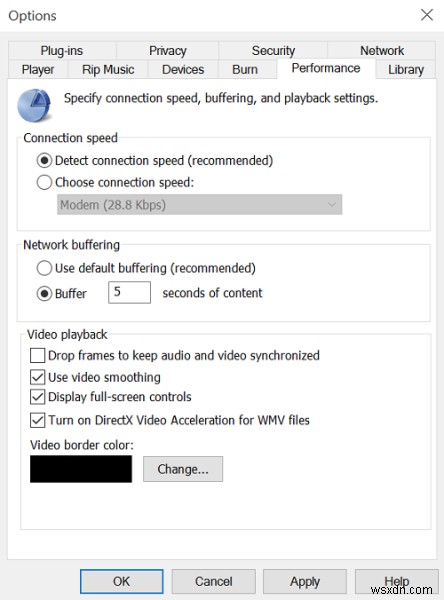 เพิ่มความเร็วการสตรีมวิดีโอบน Windows Media Player ใน Windows 10 