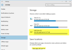 ติดตั้งแอพ Windows 10 ไปยังพาร์ติชั่นอื่น, ไดรฟ์ภายนอก, USB หรือการ์ด SD 