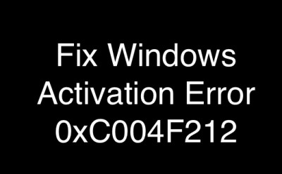แก้ไขข้อผิดพลาดการเปิดใช้งาน Windows 0xC004F212 