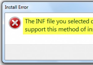 ไฟล์ INF ที่คุณเลือกไม่รองรับวิธีการติดตั้งข้อผิดพลาดนี้ใน Windows 10/8/7 