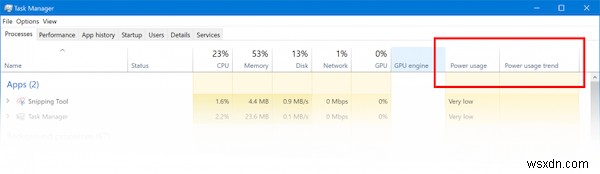 ติดตามการใช้พลังงาน &ตรวจสอบแนวโน้มของแอพในตัวจัดการงานของ Windows 10 