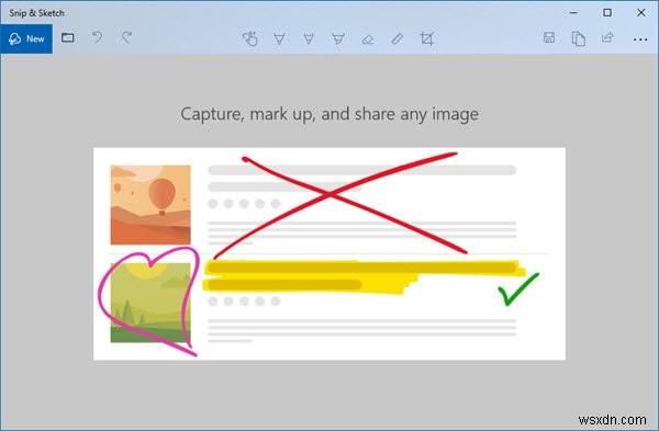 วิธีใช้แอป Snip &Sketch เพื่อจับภาพและใส่คำอธิบายประกอบภาพหน้าจอใน Windows 10 