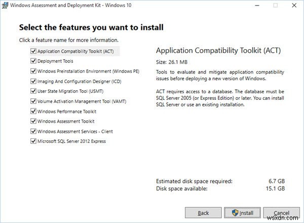 มีอะไรใหม่ใน Windows ADK สำหรับ Windows 10 v809 