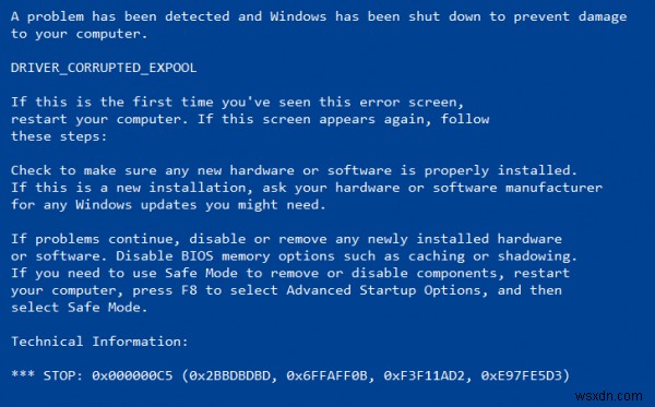 แก้ไขข้อผิดพลาด DRIVER_CORRUPTED_EXPOOL บน Windows 10 