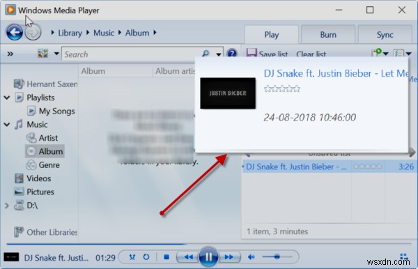 Windows Media Player ไม่แสดงข้อมูลอัลบั้มหรือไม่ถูกต้อง 