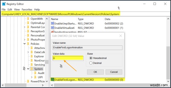 วิธีปิดการใช้งานการเข้าสู่ระบบครั้งแรก แอนิเมชั่น Hi โดยใช้ Registry หรือ Group Policy ใน Windows 10 