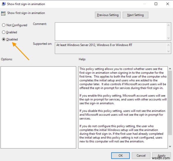 วิธีปิดการใช้งานการเข้าสู่ระบบครั้งแรก แอนิเมชั่น Hi โดยใช้ Registry หรือ Group Policy ใน Windows 10 