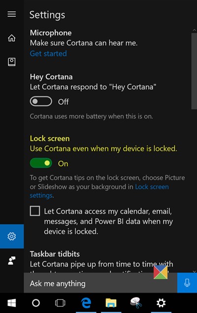 วิธีเปิดใช้งานและใช้งาน Cortana บนหน้าจอล็อคของ Windows 10 
