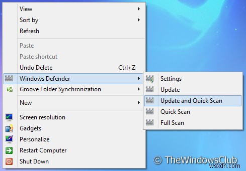 วิธีเพิ่มฟีเจอร์ Windows Defender ให้กับเมนูบริบทใน Windows 10 