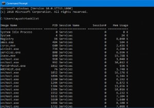 วิธีบันทึกกระบวนการ Windows ทั้งหมดลงในไฟล์ข้อความโดยใช้TaskList 