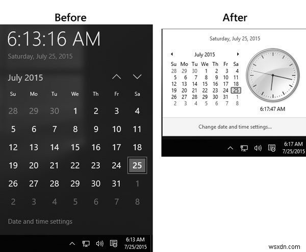 วิธีเปิดใช้งานนาฬิกา Windows 7 แบบเก่า ปฏิทินในทาสก์บาร์ของ Windows 10 