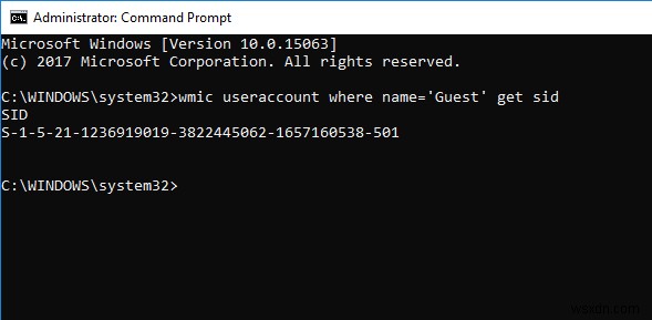 วิธีค้นหา Security Identifier (SID) ของผู้ใช้ใน Windows 10 