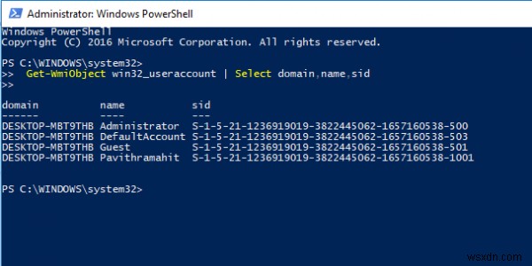 วิธีค้นหา Security Identifier (SID) ของผู้ใช้ใน Windows 10 