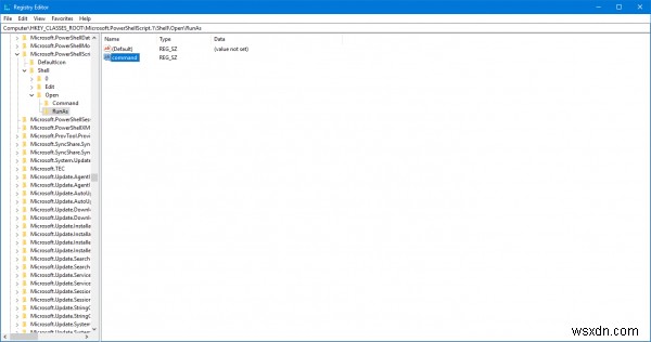 เพิ่มหรือลบ Run as Administrator ของ PS1 File Context Menu ใน Windows 10 