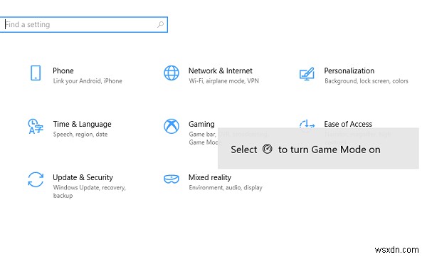 วิธีปิดการแจ้งเตือนโหมดเกมใน Windows 10 