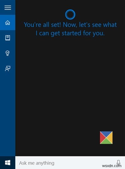 เปิดใช้งานและตั้งค่า Cortana ใน Windows 10 