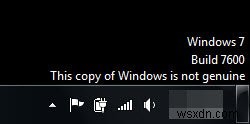 แก้ไข:สำเนาของ Windows นี้ไม่ใช่ของแท้ 