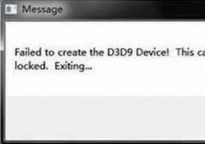 ไม่สามารถสร้างอุปกรณ์ D3D9 ซึ่งอาจเกิดขึ้นได้หากเดสก์ท็อปถูกล็อค 