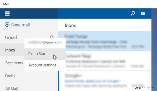 วิธีเพิ่มไทล์หรือไอคอนหลายรายการสำหรับบัญชีอีเมลหลายบัญชีในแอพ Windows Mail 