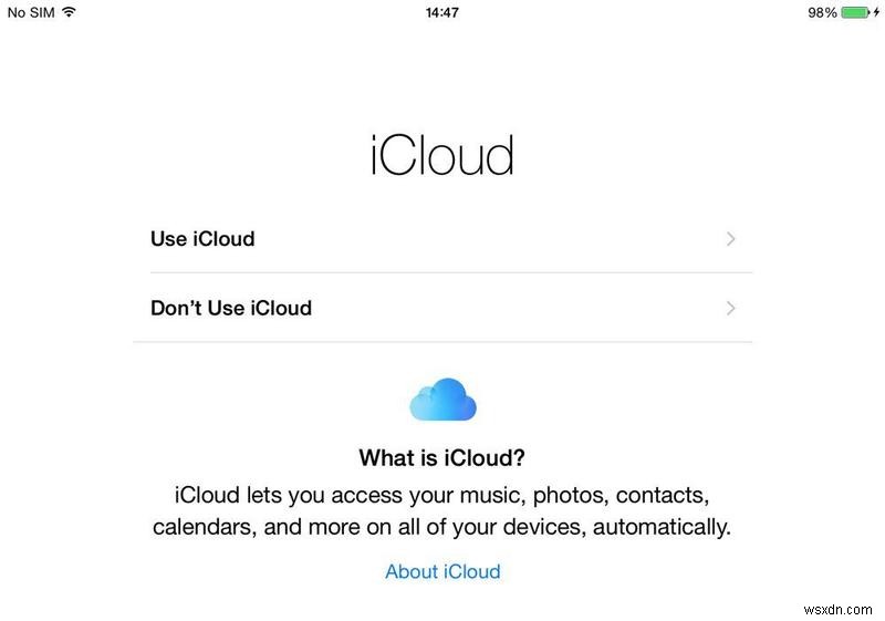 วิธีการตั้งค่า iCloud 