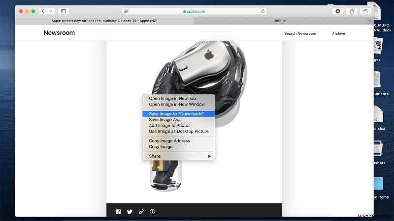 วิธีดาวน์โหลดไฟล์โดยใช้ Safari บน Mac 