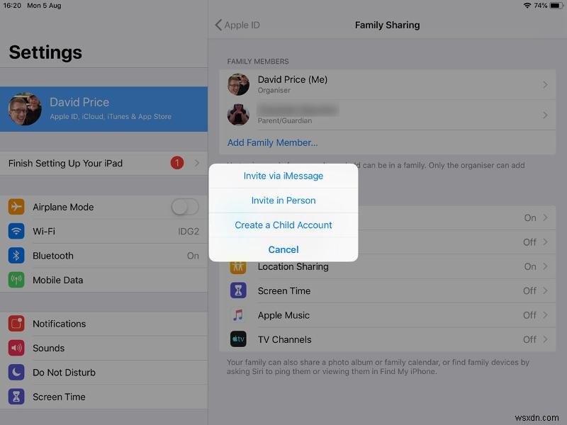 วิธีตั้งค่า Family Sharing บน iPad, iPhone &Mac 