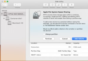 วิธีแบ่งพาร์ติชั่นฮาร์ดไดรฟ์ Mac หรือ SSD หรือสร้างโวลุ่ม APFS 