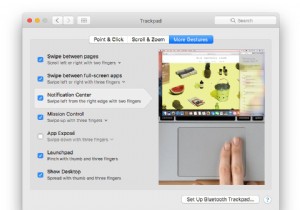 วิธีใช้ท่าทางสัมผัสของแทร็คแพดของ MacBook 