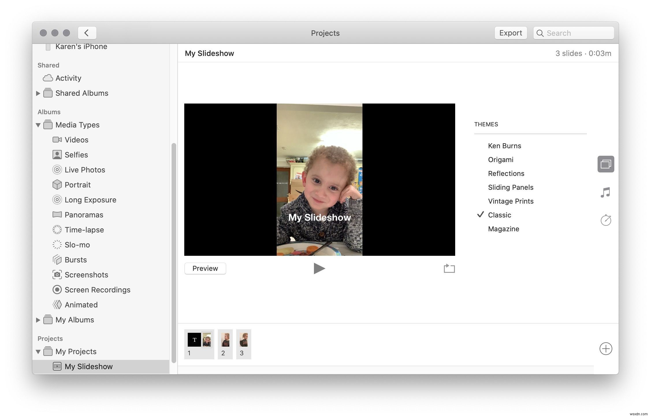 วิธีดูรูปภาพและสร้างสไลด์โชว์บน Mac 