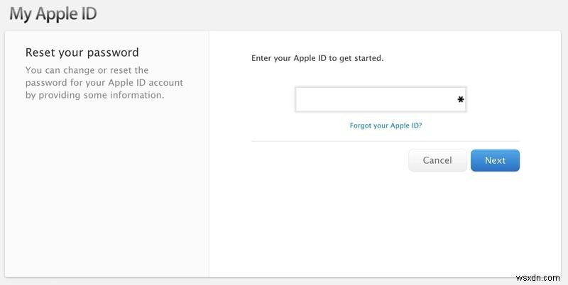 วิธีรีเซ็ต Apple ID 