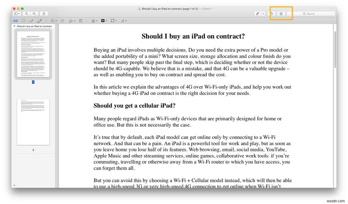 วิธีเซ็น PDF บน Mac 