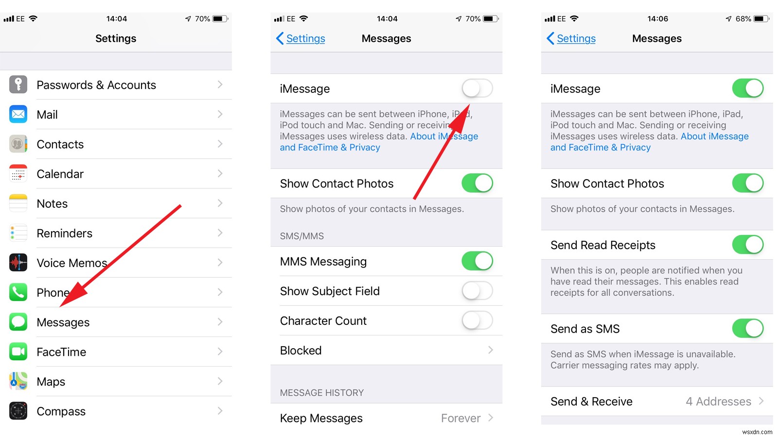 วิธีเปิดใช้งาน iMessage บน iPhone 