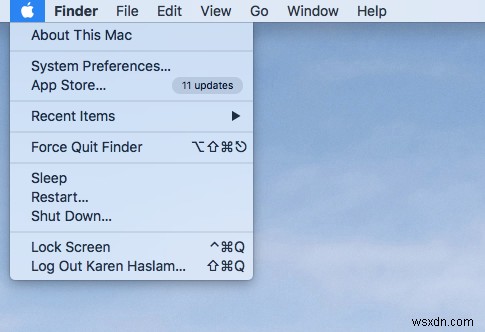 วิธีรีสตาร์ท MacOS Finder 