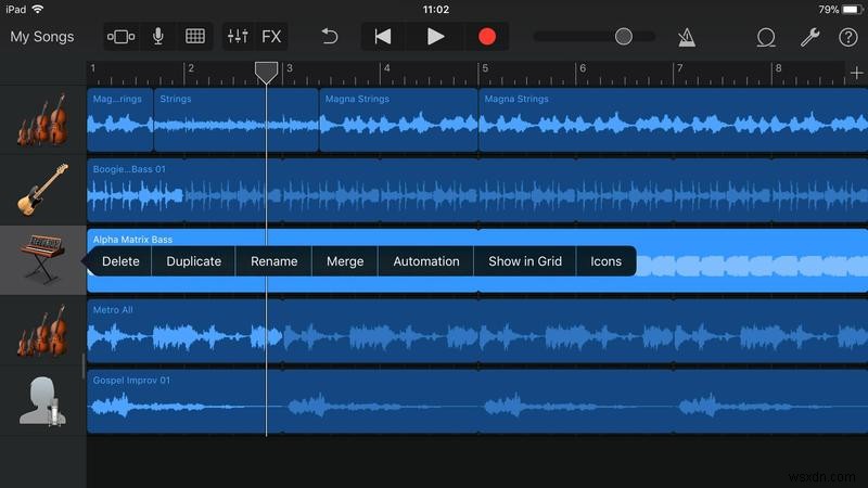 วิธีแก้ไขใน GarageBand สำหรับ iPad และ iPhone 