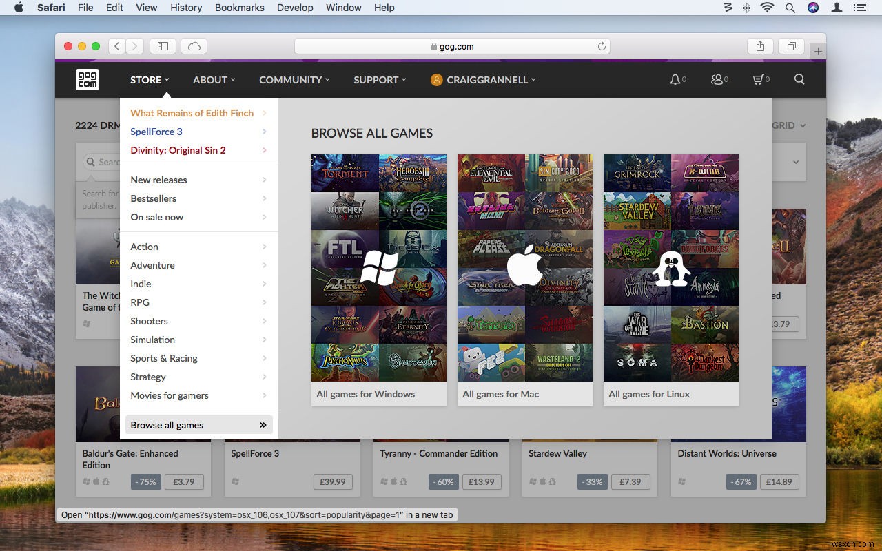 วิธีใช้ GOG.com เพื่อเล่นเกมย้อนยุคบน Mac 