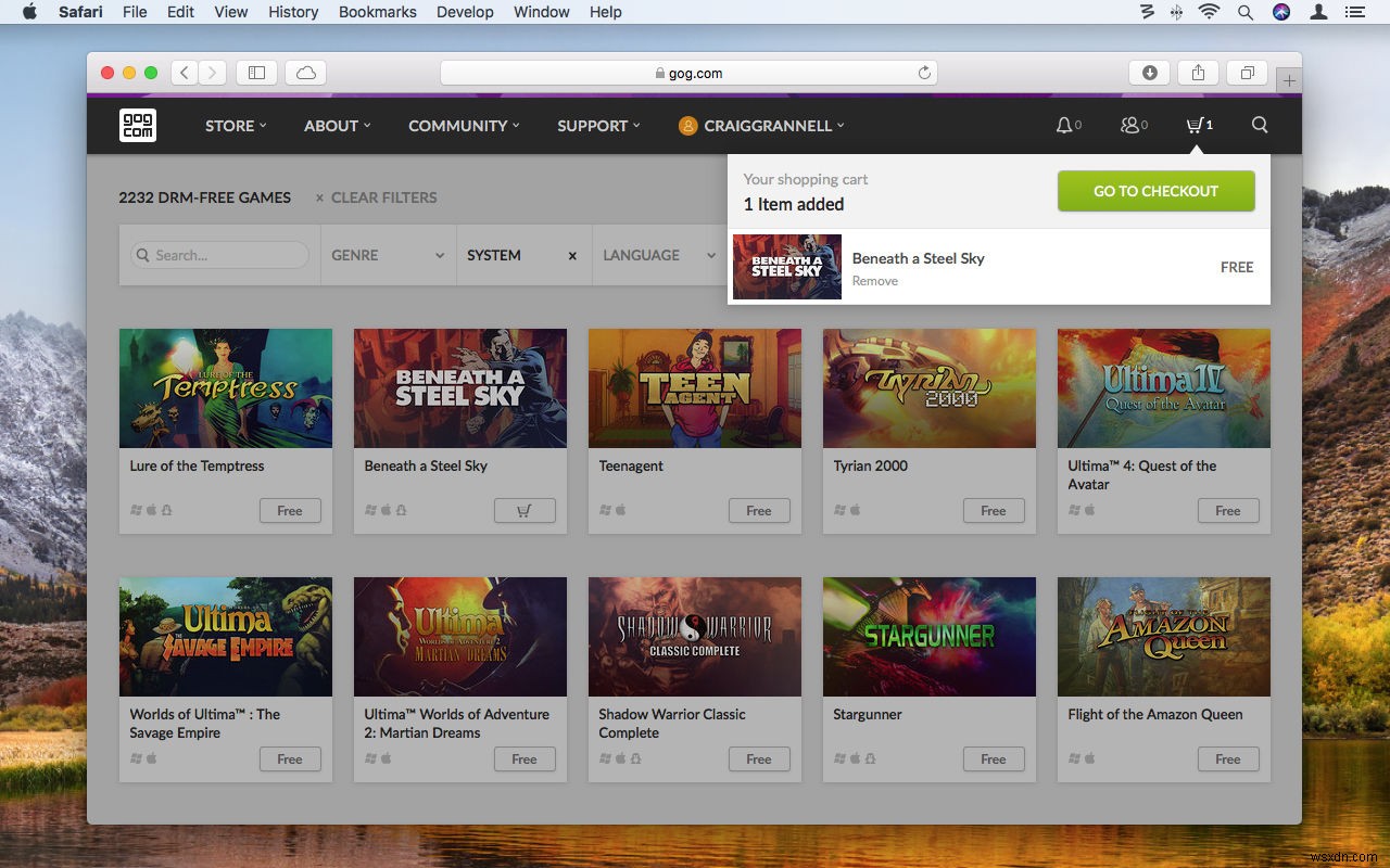 วิธีใช้ GOG.com เพื่อเล่นเกมย้อนยุคบน Mac 