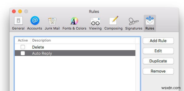 วิธีตั้งค่าข้อความลางานใน Mail บน Mac 