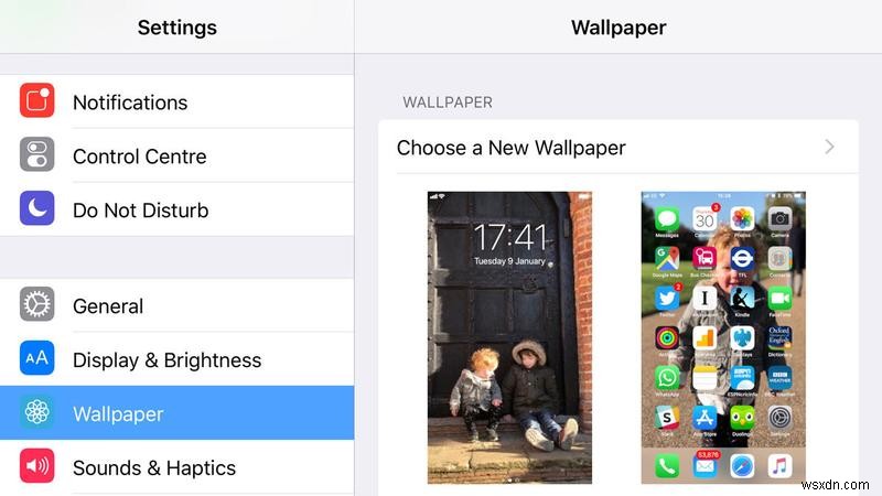 วิธีเปลี่ยนวอลเปเปอร์พื้นหลังบน iPhone &iPad 