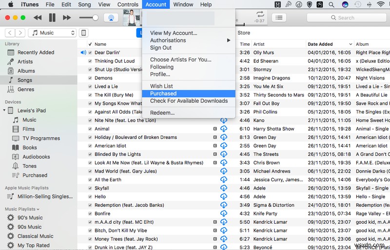 วิธีดูประวัติการซื้อ iTunes:วิธีดาวน์โหลดการซื้อผ่าน iTunes ที่ผ่านมา 