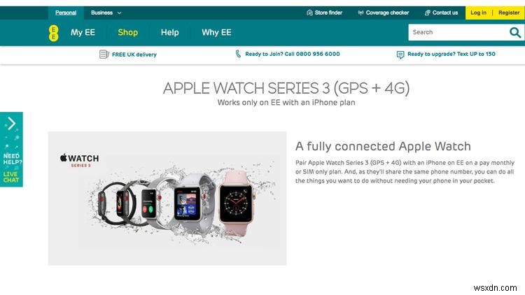 วิธีเชื่อมต่อ Apple Watch กับ EE 4G 