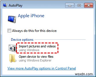 [6 วิธี] วิธีถ่ายโอนรูปภาพจาก iPhone ไปยังพีซี Windows 7 