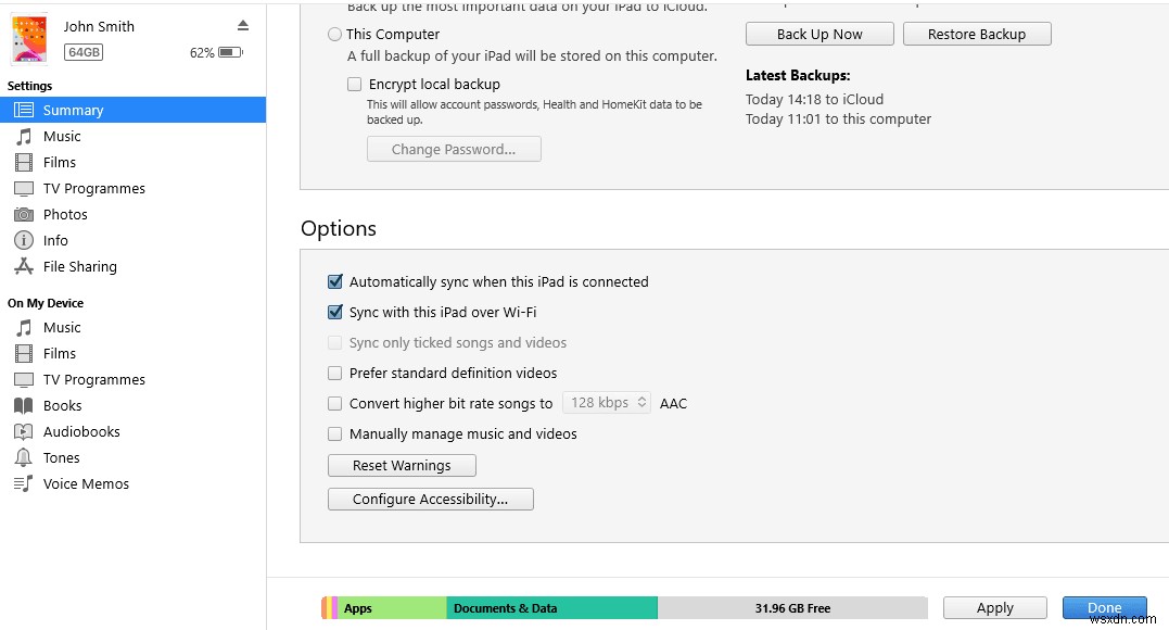 แก้ไขแล้ว:การซิงค์ iTunes Wi-Fi ไม่ทำงานหรือเป็นสีเทา 